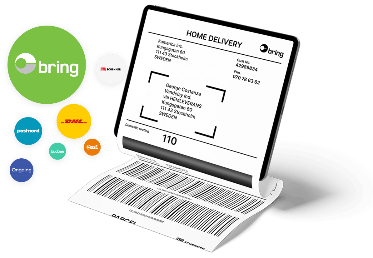 Bring WooCommerce printa fraktsedlar