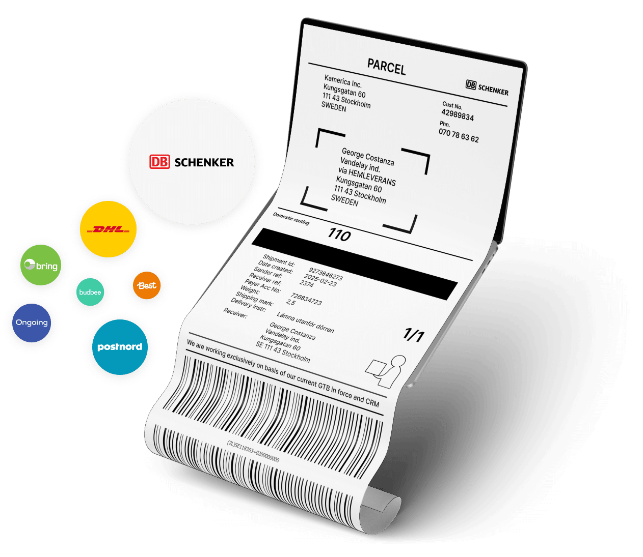 DB-Schenker WooCommerce printa fraktsedlar